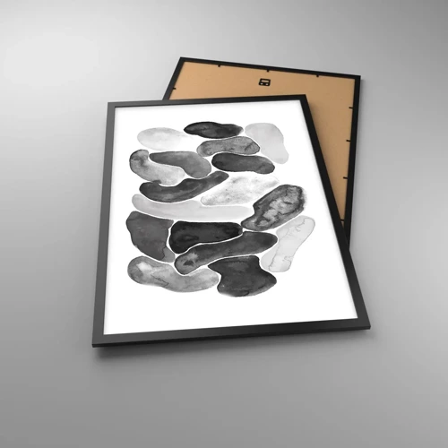 Póster en marco negro - Abstracción pétrea - 50x70 cm