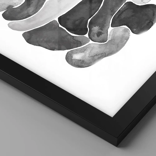 Póster en marco negro - Abstracción pétrea - 60x60 cm