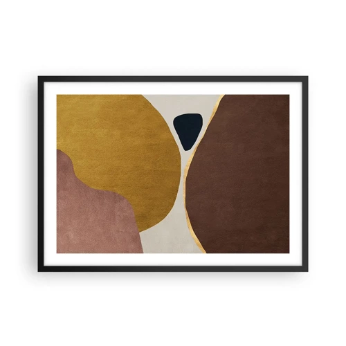 Póster en marco negro - Abstracción - un lugar en el espacio - 70x50 cm