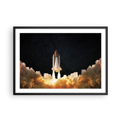 Póster en marco negro - ¡Ad astra! - 70x50 cm