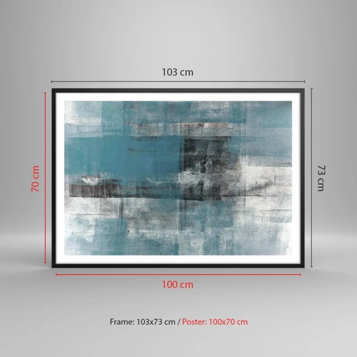 Póster en marco negro - Agua y aire - 100x70 cm