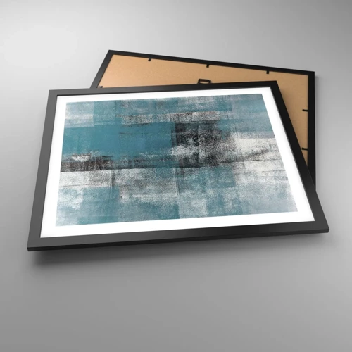 Póster en marco negro - Agua y aire - 50x40 cm