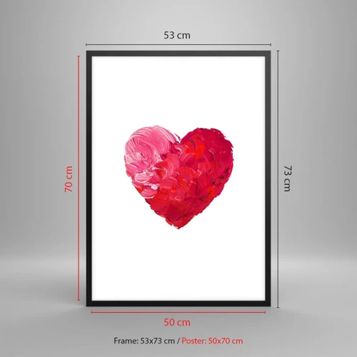 Póster en marco negro - All you need is love - 50x70 cm