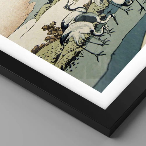 Póster en marco negro - Alma japonesa - 50x50 cm