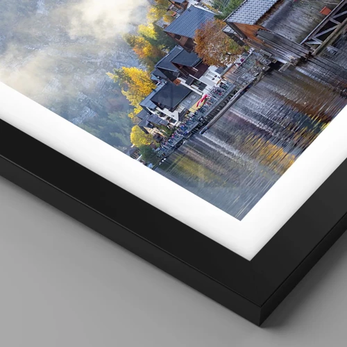 Póster en marco negro - Ambiente alpino - 40x50 cm