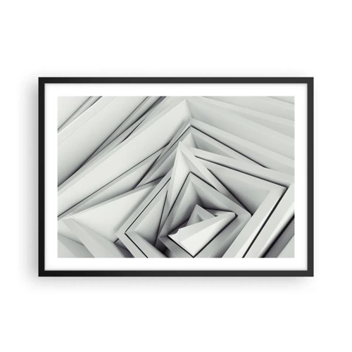 Póster en marco negro - Ángulos afilados - 70x50 cm