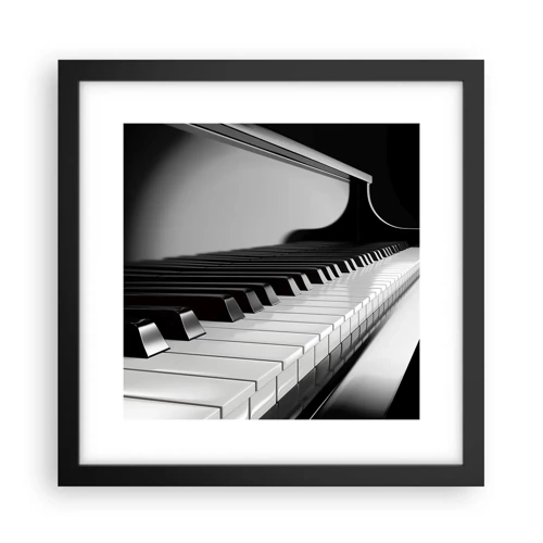 Póster en marco negro - Armonía musical - 30x30 cm