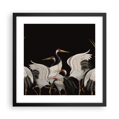 Póster en marco negro - Asuntos de aves - 40x40 cm
