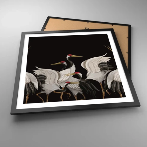 Póster en marco negro - Asuntos de aves - 50x50 cm