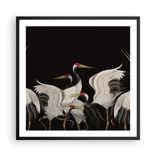 Póster en marco negro - Asuntos de aves - 60x60 cm