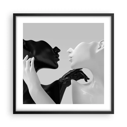 Póster en marco negro - Atracción - deseo - 50x50 cm