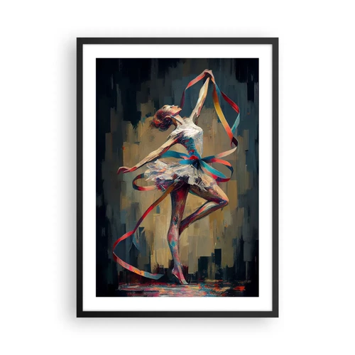 Póster en marco negro - Baile con lazo - 50x70 cm