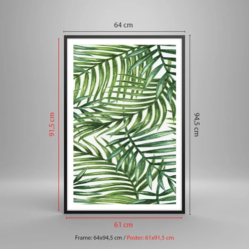 Póster en marco negro - Bajo el verde - 61x91 cm