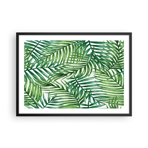 Póster en marco negro - Bajo el verde - 70x50 cm