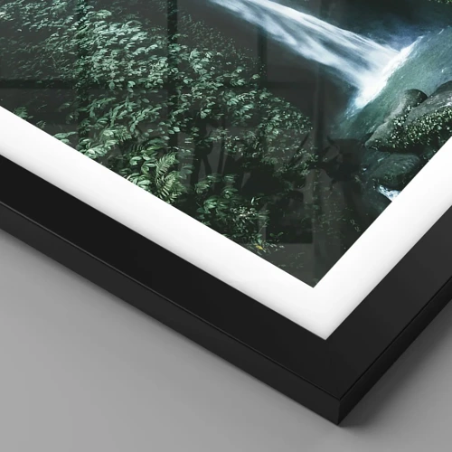 Póster en marco negro - Balneario tropical - 50x40 cm