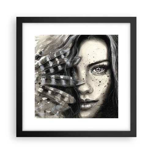 Póster en marco negro - Belleza salvaje - 30x30 cm