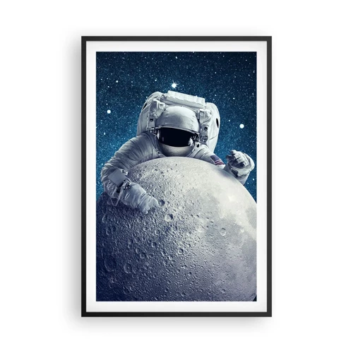 Póster en marco negro - Bromista espacial - 61x91 cm