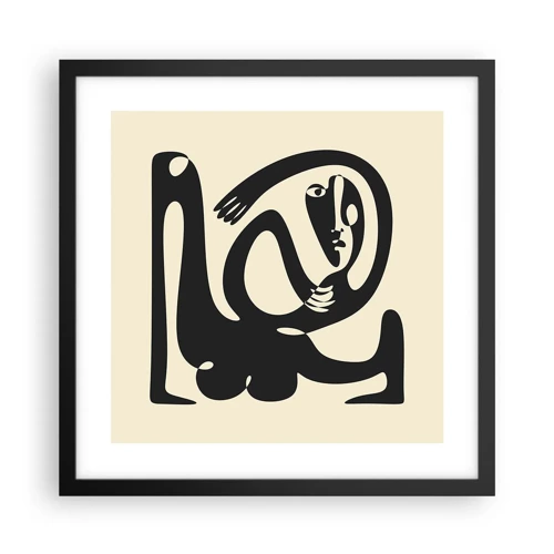 Póster en marco negro - Casi Picasso - 40x40 cm