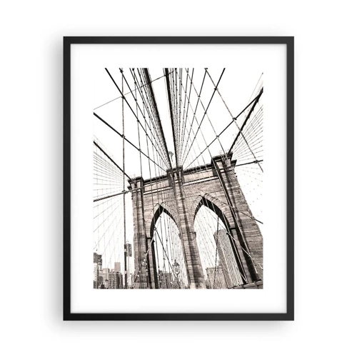 Póster en marco negro - Catedral de Nueva York - 40x50 cm
