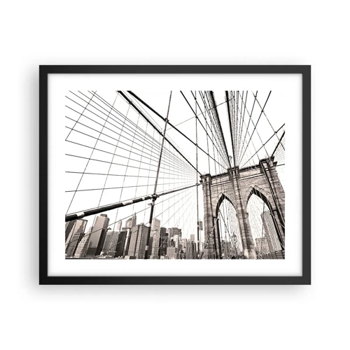 Póster en marco negro - Catedral de Nueva York - 50x40 cm