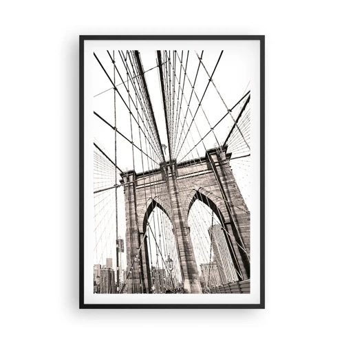 Póster en marco negro - Catedral de Nueva York - 61x91 cm