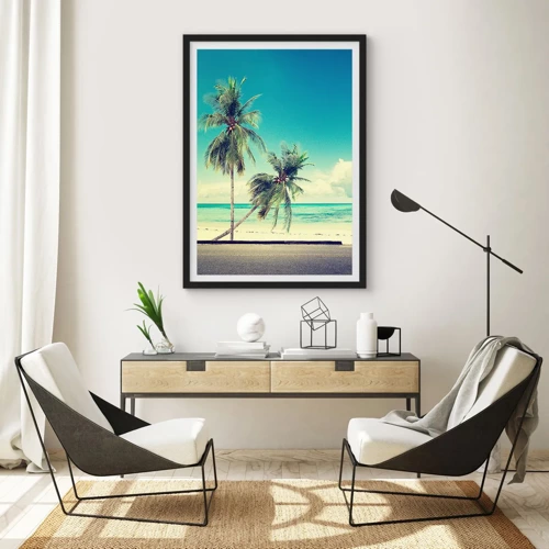 Póster en marco negro - Comienzan las vacaciones - 50x70 cm