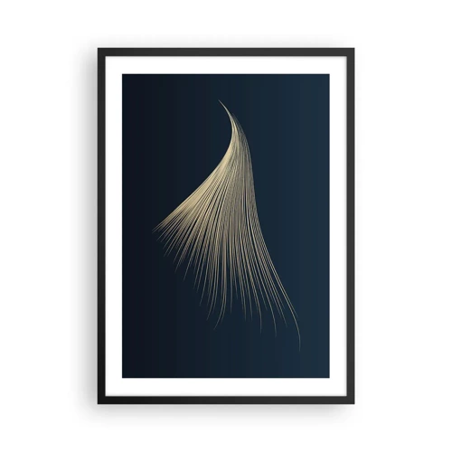 Póster en marco negro - Como el cabello de un ángel - 50x70 cm