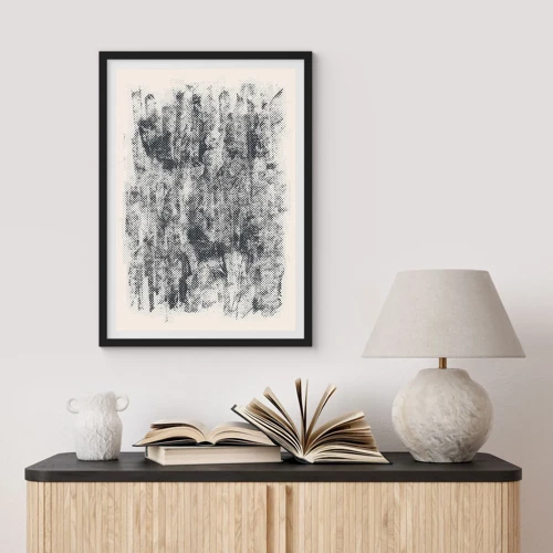 Póster en marco negro - Composición brumosa - 40x50 cm