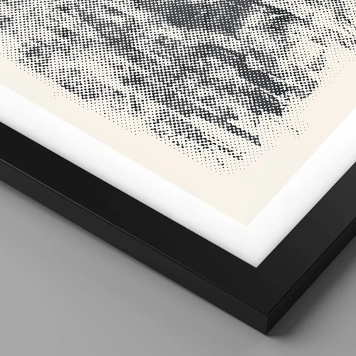 Póster en marco negro - Composición brumosa - 50x50 cm