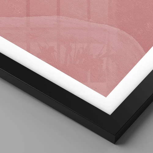 Póster en marco negro - Composición orgánica en rosa - 30x40 cm