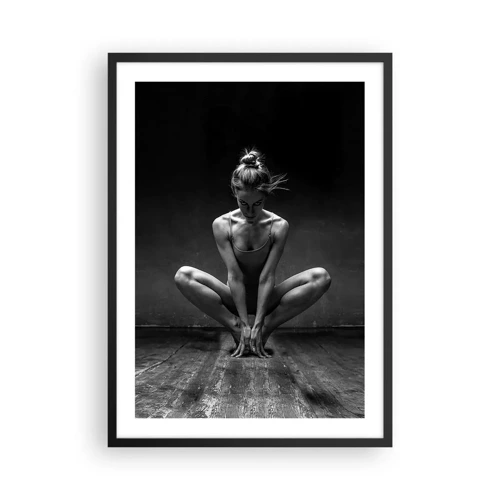 Póster en marco negro - Concentración de energía del baile - 50x70 cm