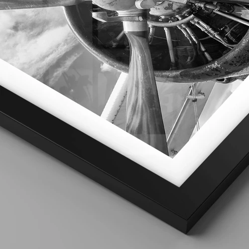 Póster en marco negro - Conquistador de los cielos - 40x30 cm