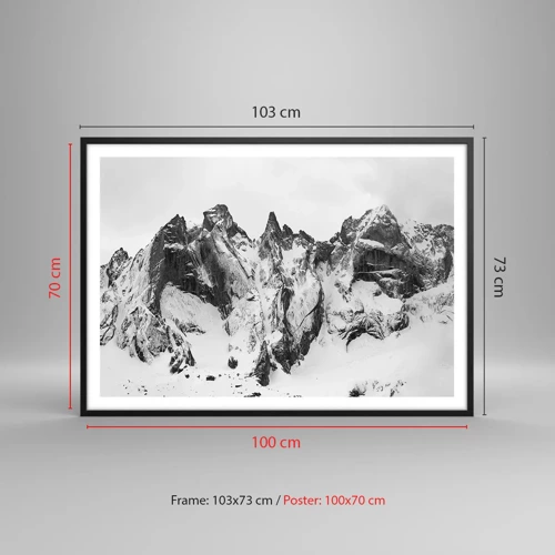 Póster en marco negro - Cresta amenazante - 100x70 cm