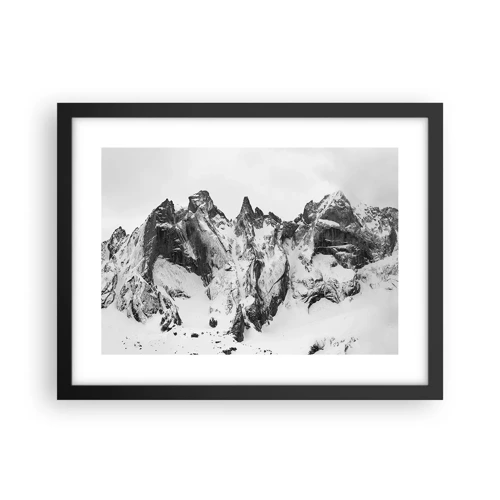 Póster en marco negro - Cresta amenazante - 40x30 cm