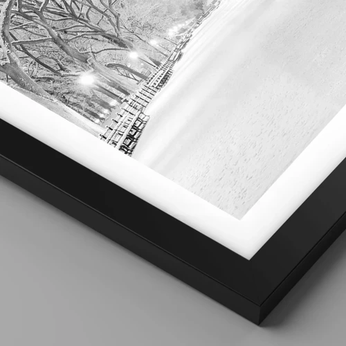 Póster en marco negro - Cuatro estaciones - invierno - 40x50 cm
