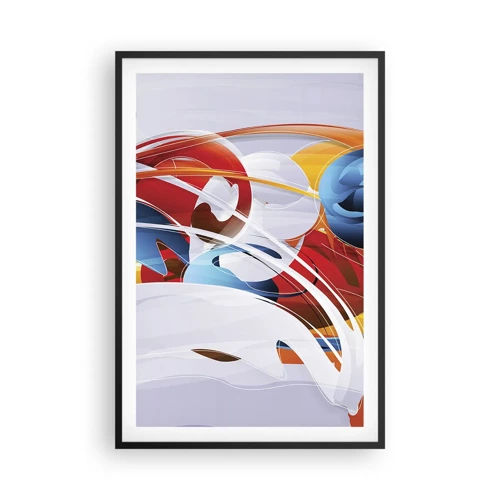 Póster en marco negro - Danza de los elementos - 61x91 cm