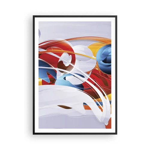 Póster en marco negro - Danza de los elementos - 70x100 cm