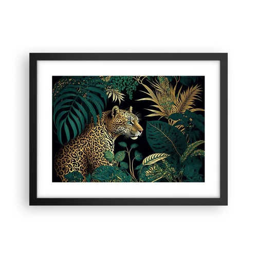 Póster en marco negro - El anfitrión en la jungla - 40x30 cm