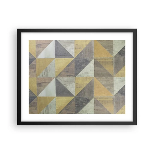 Póster en marco negro - El arte de los triángulos - 50x40 cm