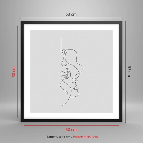 Póster en marco negro - El calor de los deseos lúgubres - 50x50 cm