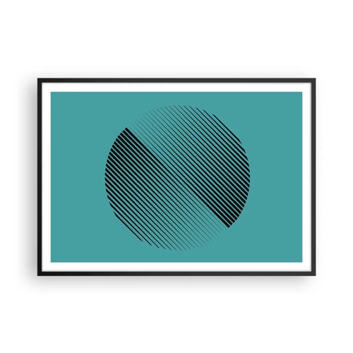 Póster en marco negro - El círculo: una variación geométrica - 100x70 cm