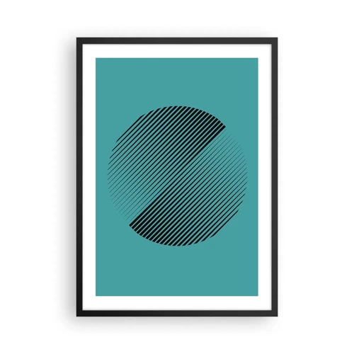 Póster en marco negro - El círculo: una variación geométrica - 50x70 cm