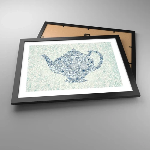 Póster en marco negro - El encanto del té - 40x30 cm