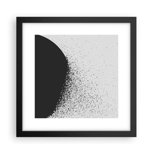 Póster en marco negro - El movimiento de las partículas - 30x30 cm