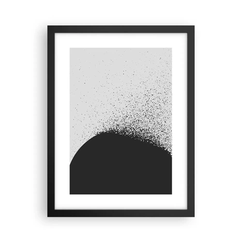 Póster en marco negro - El movimiento de las partículas - 30x40 cm