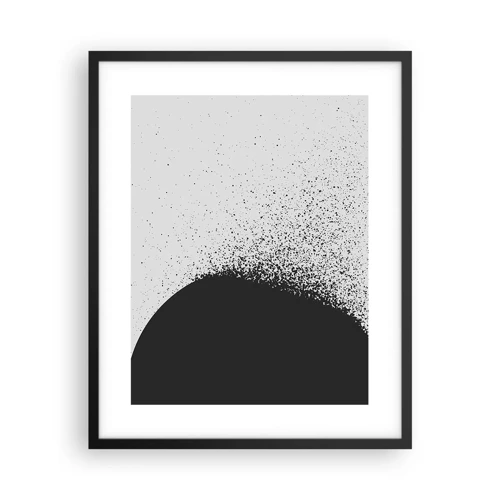 Póster en marco negro - El movimiento de las partículas - 40x50 cm