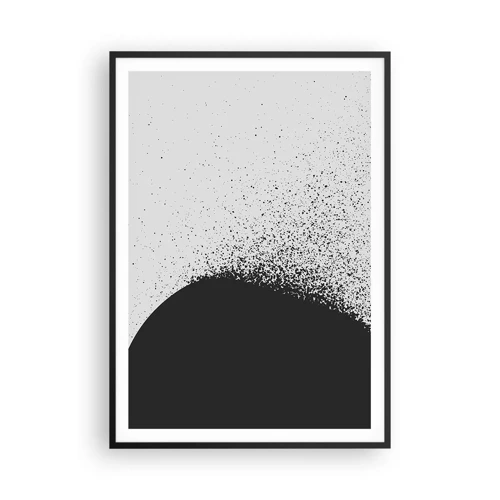 Póster en marco negro - El movimiento de las partículas - 70x100 cm