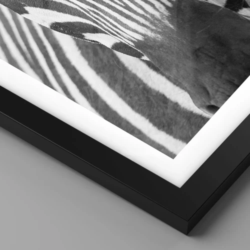 Póster en marco negro - El mundo es blanco y negro - 60x60 cm