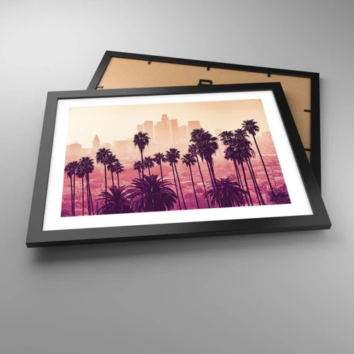 Póster en marco negro - El paisaje de California - 40x30 cm