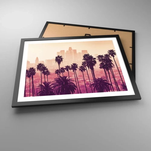 Póster en marco negro - El paisaje de California - 50x40 cm